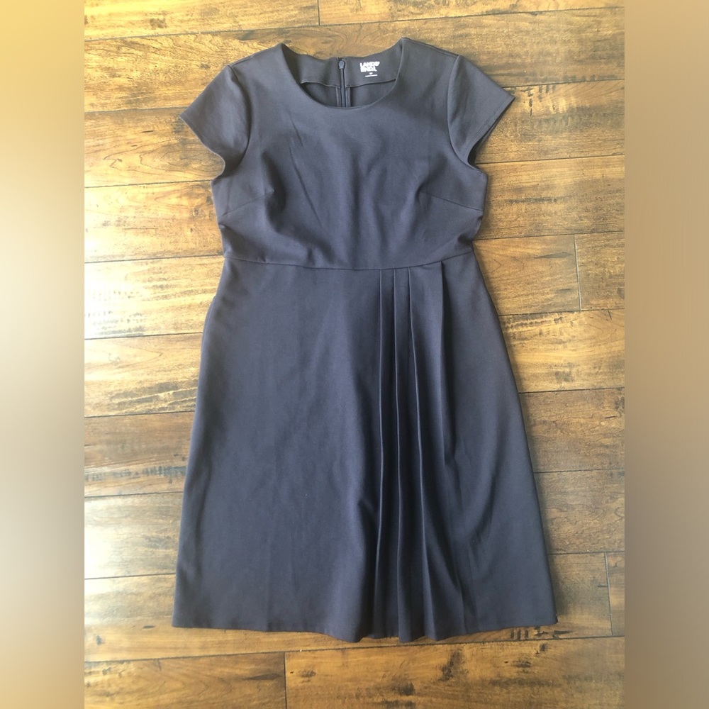 Lands End Classic Navy Cap-Sleeve Dress